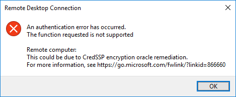 رفع مشکل CredSSP Encryption Oracle Remediation ریموت دسکتاپ ویندوز ۱۰