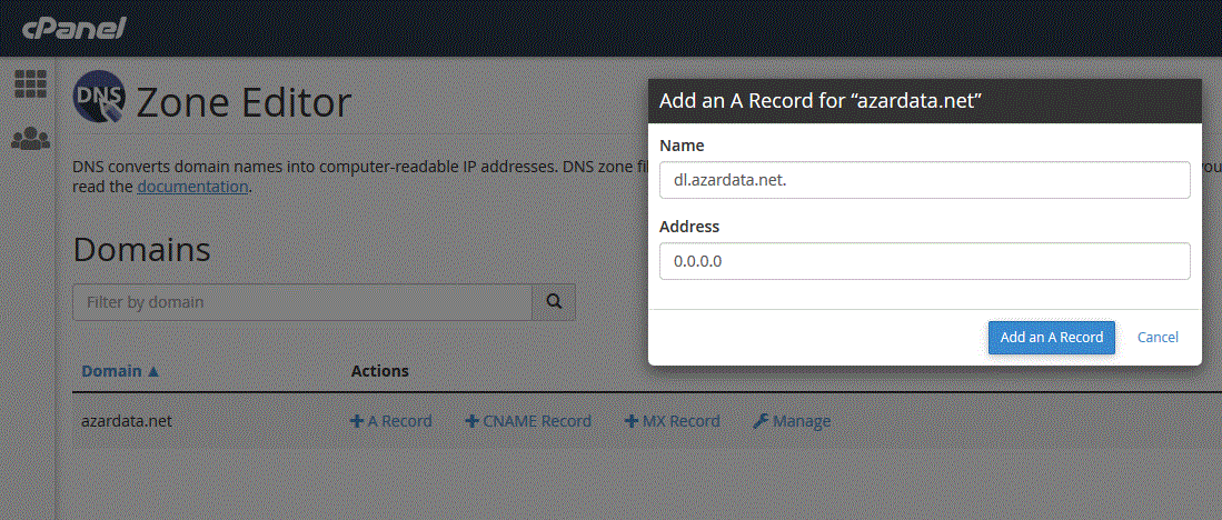 آموزش DNS Zone Editor سی پنل