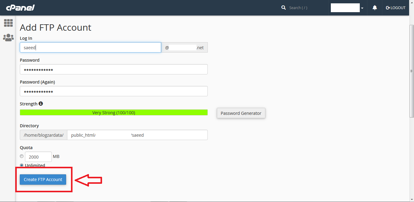 آموزش ساخت اکانت FTP برای سی پنل (cPanel)