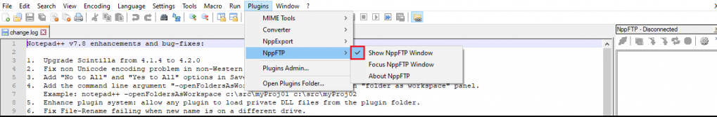 نحوه اتصال به FTP با Notepad ++