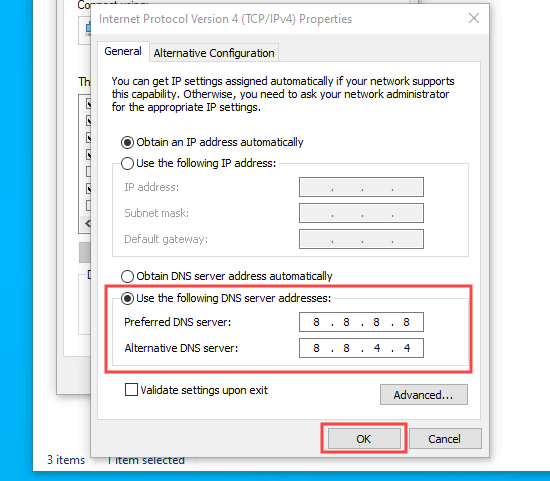 آموزش تصویری رفع ارور DNS_PROBE_FINISHED_NXDOMAIN - تغییر DNS گوگل