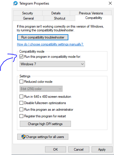 تغییر compatibility فایل