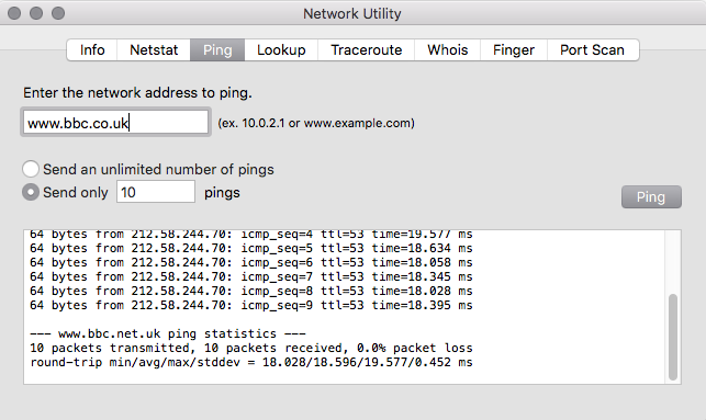 نحوه گرفتن پینگ سرور در مک (Mac)