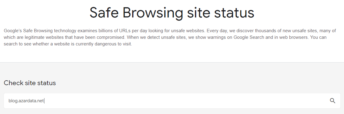 آنتی ویروس سایت Google Safe Browsing