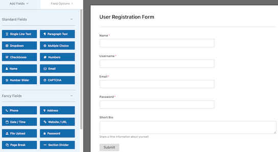 addon های افزونه wpforms