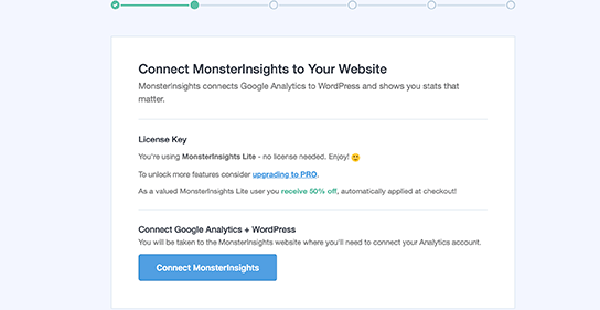 ثبت وبسایت در افزونه MonsterInsights