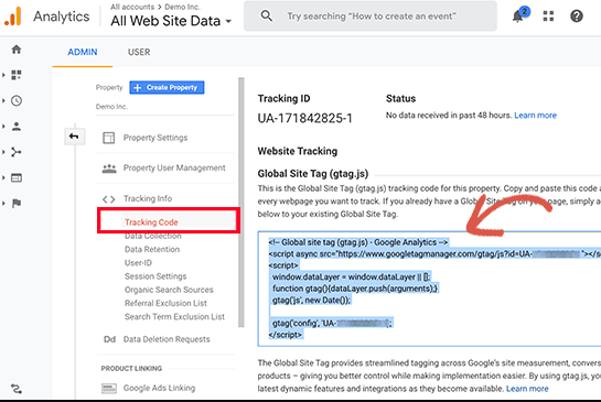 Global Site Tag (Gtag.js) برای افزونه Headers and Footers