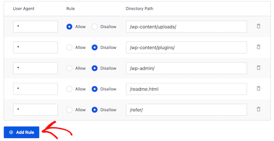 تغییر قوانین robots.txt در افزونه AIOSEO