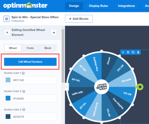 نحوه کار با افزونه OptinMonster برای ساخت گردونه شانس