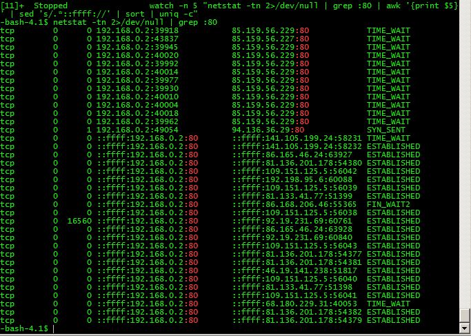 DDoS در لینوکس: چگونه حملات را شناسایی و خنثی کنیم؟ 2 netstat