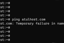 رفع ارور Temporary failure in name resolution